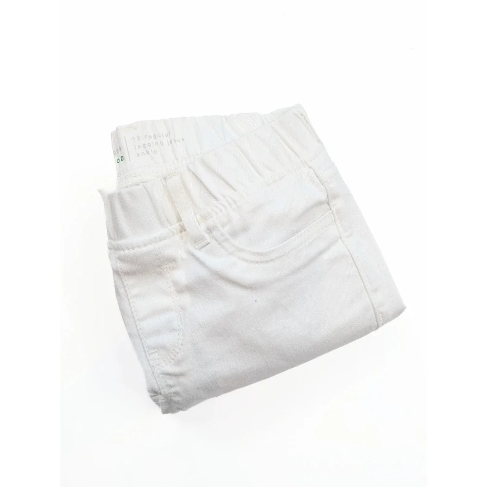 Gap Kids White Regular Fit Embroidered Stars Legging Ankle Jeans Girl's Size 12R